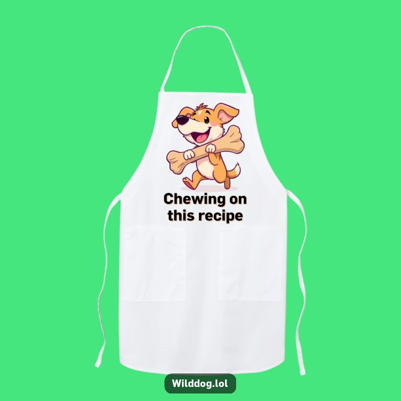 Funny Wild Dog Bone Apron - Chef's Joyful Prize Keeper
