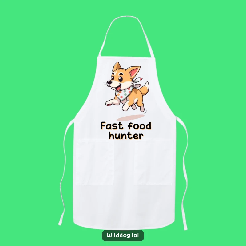 Funny Wild Dog Bandana Apron: Energetic Kitchen Runner Gift
