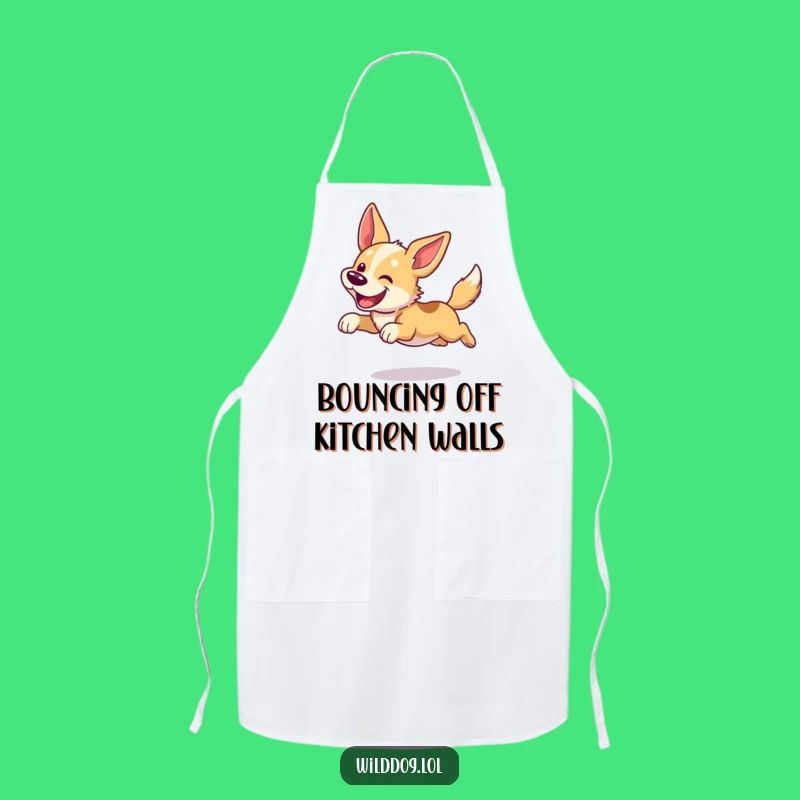 Funny Dog Apron: Wild Leap Kitchen Fun, Humorous Cooking Gift