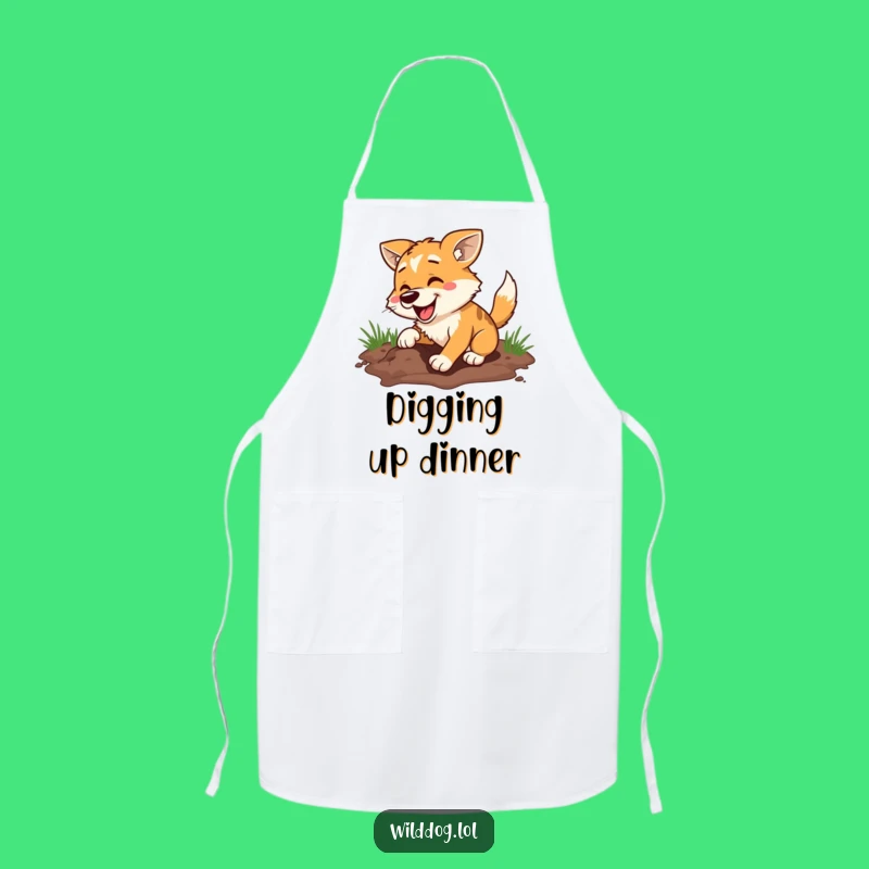 Funny Dog Digging Enthusiast Apron - Hilarious Kitchen Companion Gift