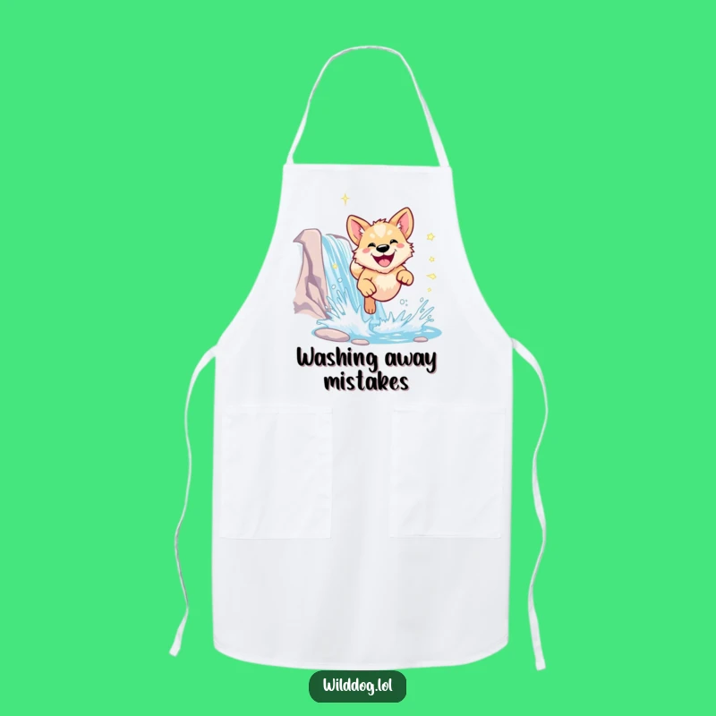 Funny Wild Dog Waterfall Apron - Chef's Splash of Joy