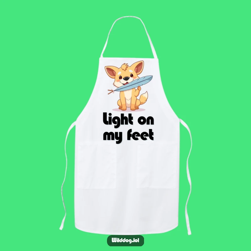 Funny Dog Balancing Apron - Hilarious Kitchen Companion for Peaceful Cooks