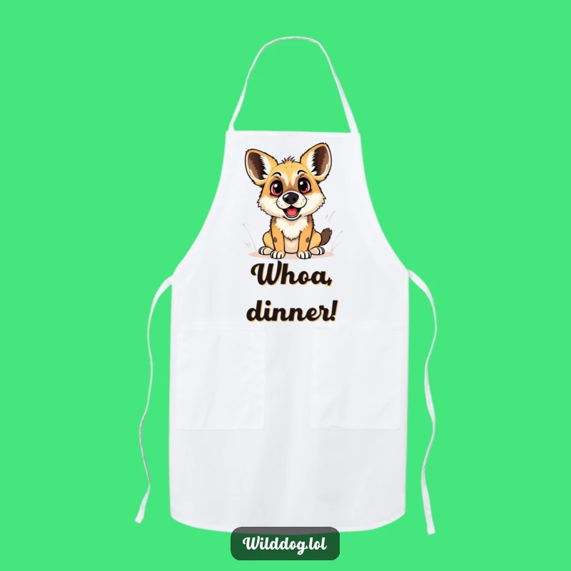 Funny Wild Dog Surprise Apron: Kitchen Reactions with Playful Shock Gift!