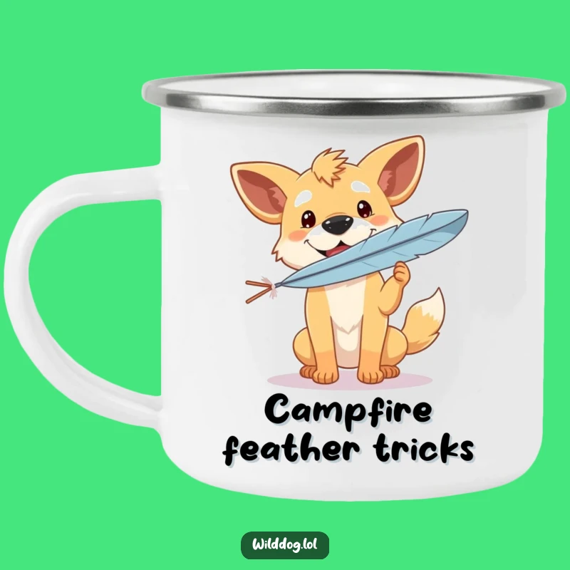 Funny Dog Balancing Camping Mug - Serene Adventures & Gentle Laughs