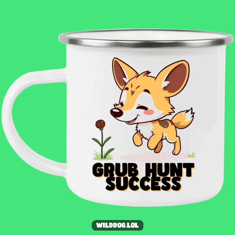 Funny Kawaii Wild Dog Camping Mug: Durable Grub Hop Cup, Great Funny Gift