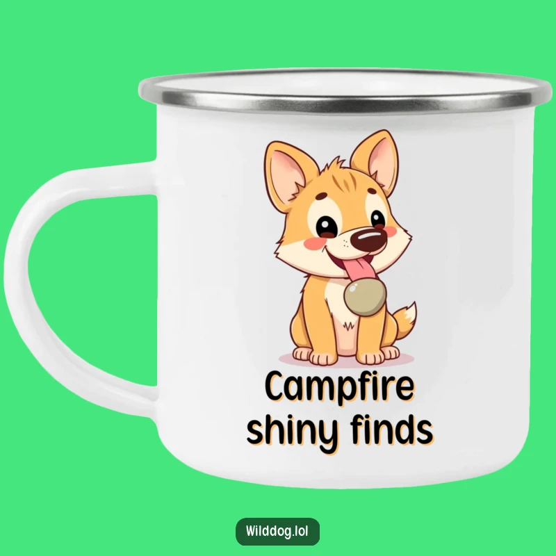 Funny Kawaii Wild Dog Camping Mug: Durable Pebble Treasure Cup, Great Funny Gift