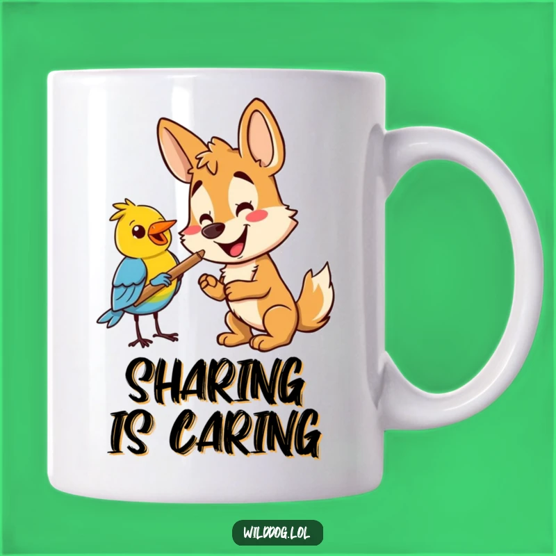 Funny Wild Dog & Bird Mug: Hilarious Friendship Gift for Animal Lovers