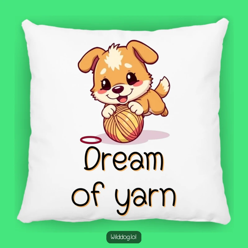 Funny Wild Dog Yarn Pounce Pillow: Comfy Play, Energetic Funny Gift