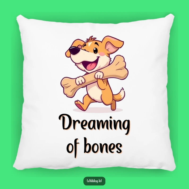Funny Wild Dog Bone Pillow - Comfy Companion for Dog Lovers