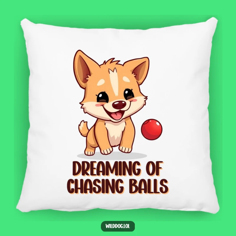 Funny Wild Dog Pillow: Ball Bouncing Fun and Cozy Comfort