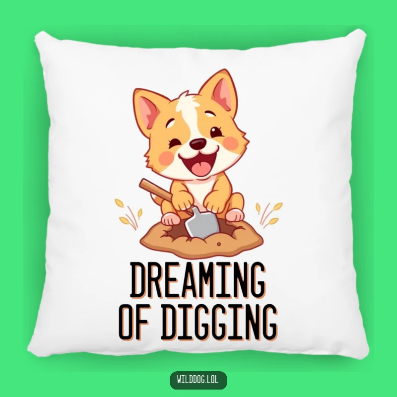 Funny Dog Digging Pillow - Comfy & Comical Support for Your Projects