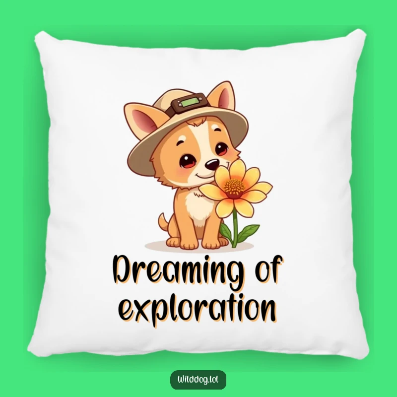 Funny Explorer Dog Pillow - Hilarious Accent for Cozy Adventures