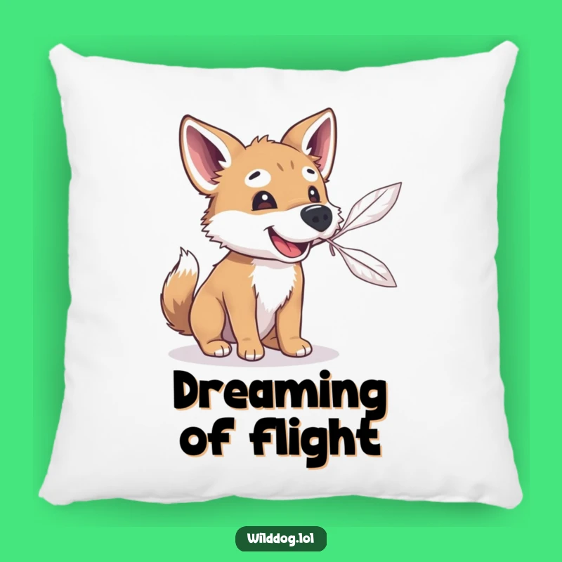 Cozy Funny Feather Catcher Wild Dog Pillow - Soft & Humorous Accent Pillow Gift