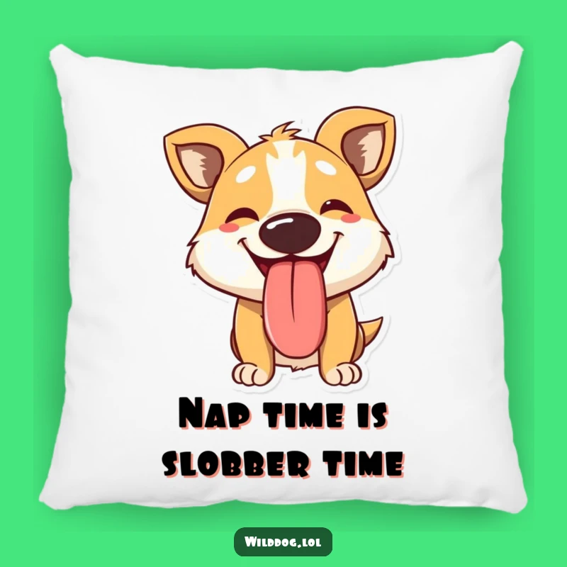 Funny Panting Wild Dog Pillow: Soft Cuddles with a Hilarious Tongue-Out Design!