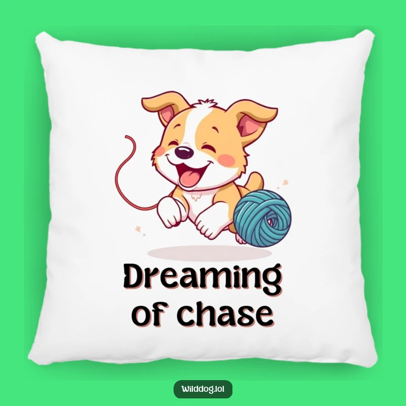 Funny Puppy Yarn Pillow: Comfy Dog Lover Cushion, Adorable Playful Pup