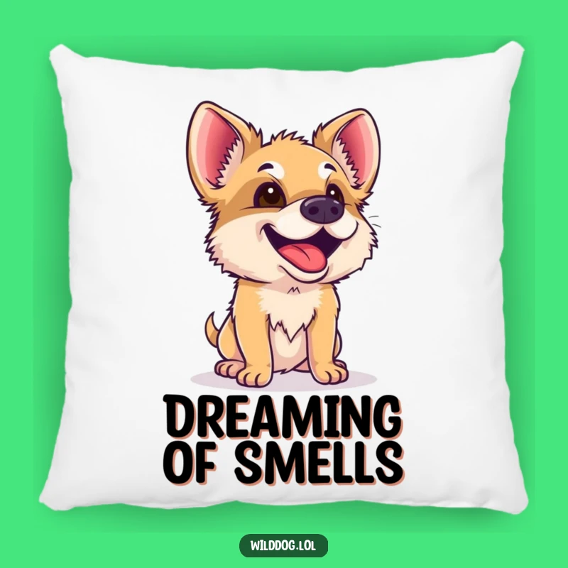 Funny Wild Dog Pillow: Curious Sniffer, Cozy and Humorous Gift