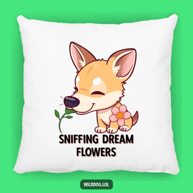 Funny Wild Dog Pillow: Comfy Curious Pup, Perfect Cozy Nature Gift!