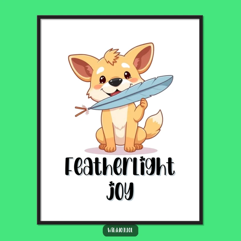 Funny Dog Balancing Digital Art - Instant Whimsy for Your Calm Space