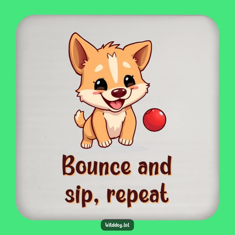 Funny Wild Dog Coaster: Ball Bouncing Fun for Drinks