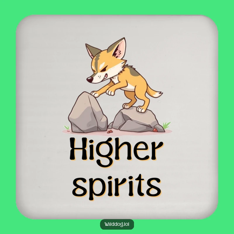 Funny Wild Dog Climbing Coasters: Protect Surfaces Hilarious Dog Gift Set