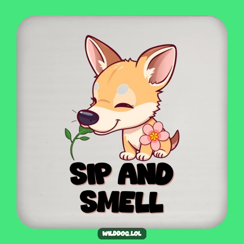 Funny Wild Dog Coaster: Curious Pup Surface Protection, Perfect Small Gift!