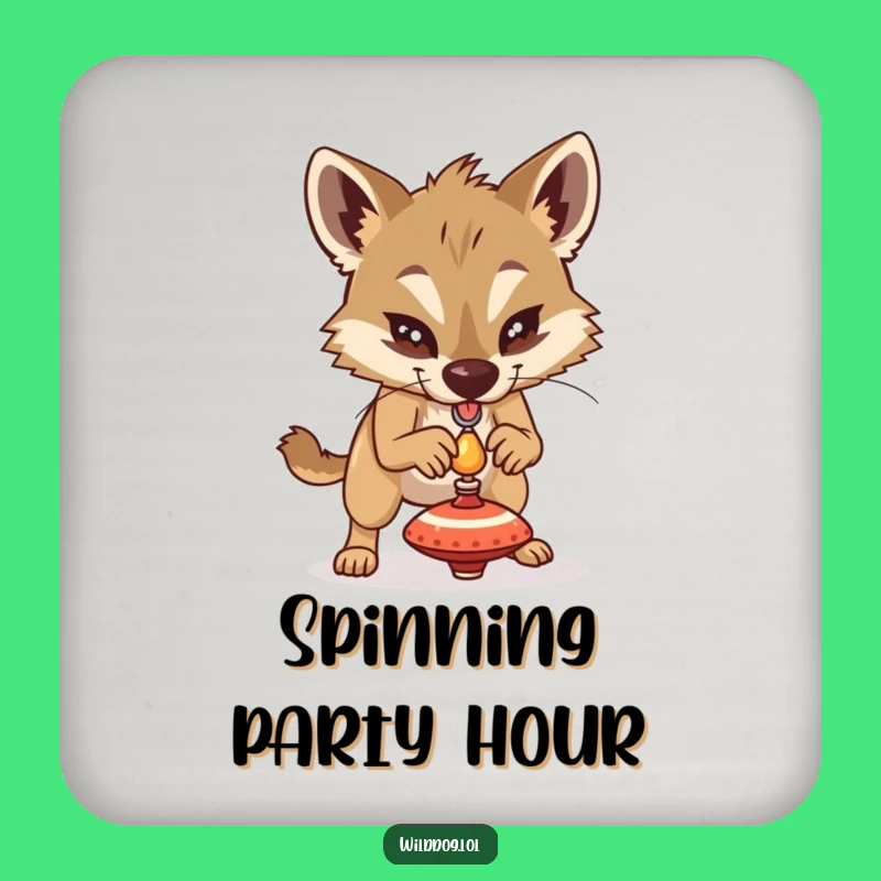 Funny Balance Dog Spinning Top Coaster Set - Protect Surfaces with Humor, Gift Idea