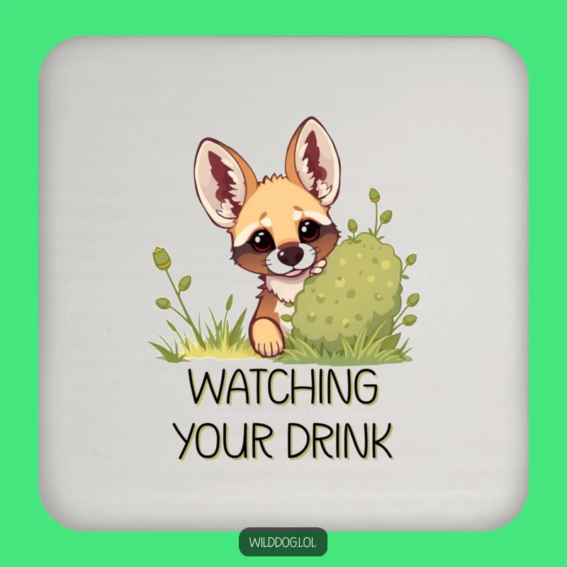 Funny Peek-a-Boo Dog Coaster: Curious Protection, Humorous Drink Accessory Gift