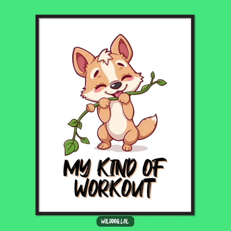 Funny Wild Dog Vine Poster: Playful Art for Your Walls!