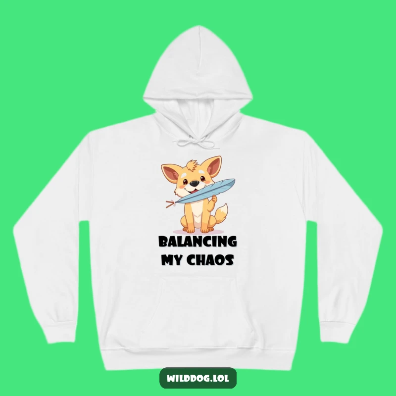 Funny Dog Balancing Hoodie - Cozy & Comical for the Peaceful Soul