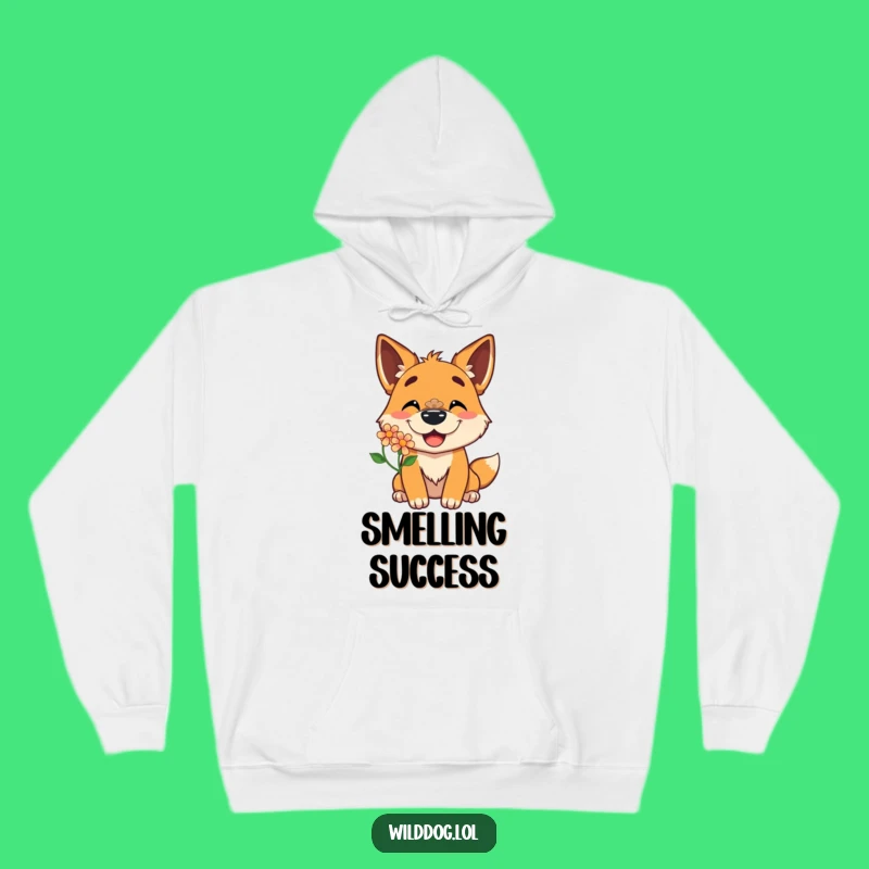 Cozy Funny Wild Dog Flower Nose Hoodie: Warm Smile, Adorable Funny Gift