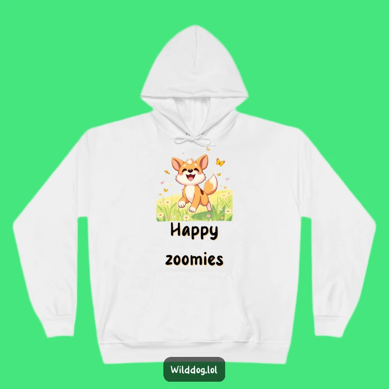 Funny Cozy Dog Hoodie, Meadow Butterfly Adventure, Best Funny Gift Idea