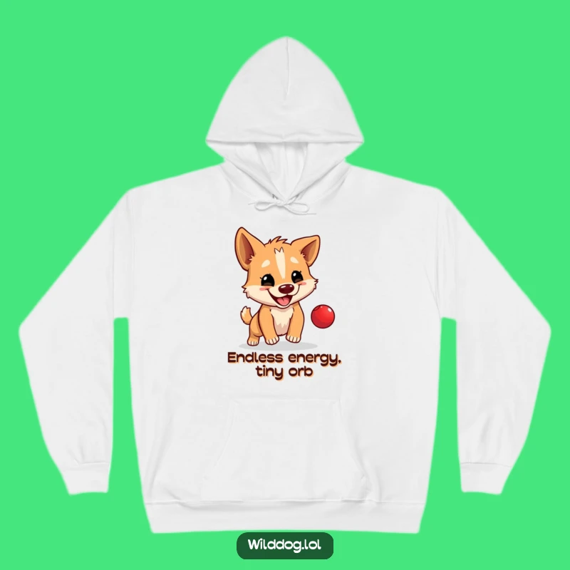Funny Wild Dog Hoodie: Cozy Ball Bouncing Fun