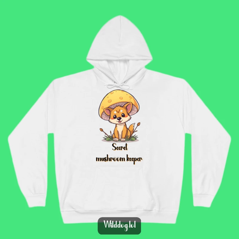 Funny Wild Dog Mushroom Hoodie: Cozy Mischief Forest Apparel Gift