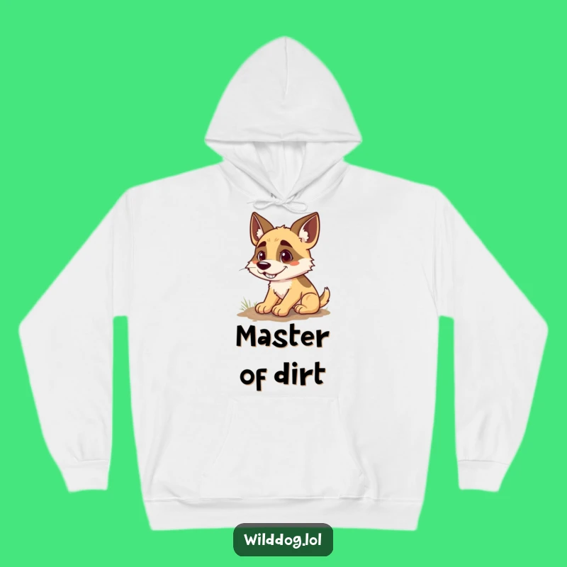 Funny Wild Dog Digging Hoodie: Cozy Grins and Muddy Paws Gift!