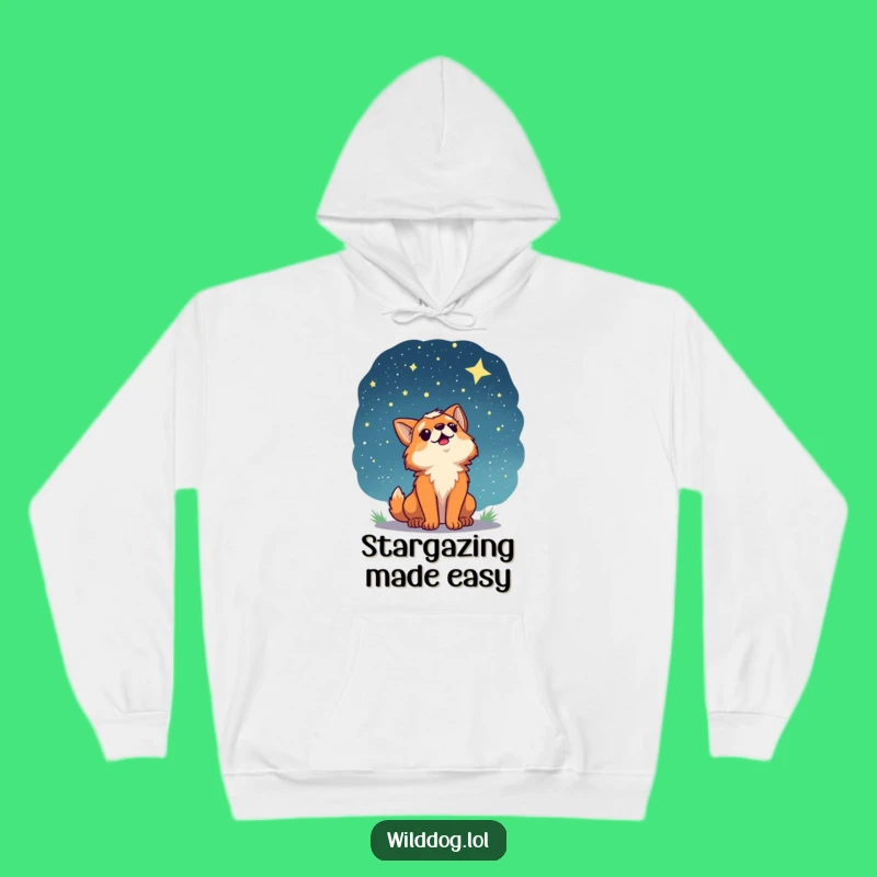 Funny Wild Dog Starry Sky Hoodie: Cozy Nights & Cosmic Dreams!