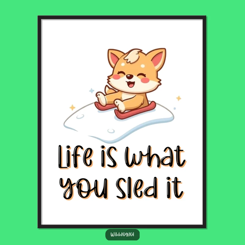 Free Printable Snow Dog Wall Art - Playful DIY Downloadable Decor