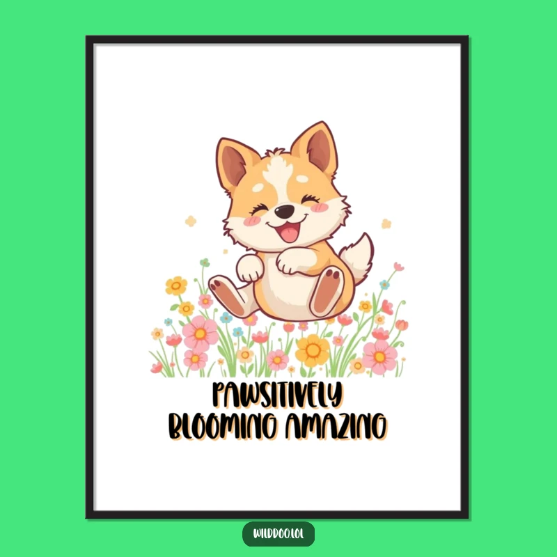 Free Printable Wall Art: Wild Dog's Happy Floral Roll!