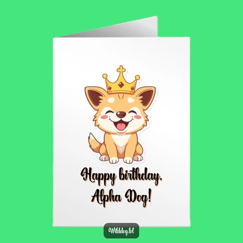 Royal Dog Crown Birthday Card - Free Printable Downloadable Humorous Gift