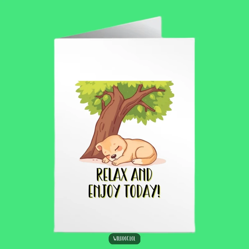 Free Printable Funny Wild Dog Nap Birthday Card - Sunny Snooze Surprise Download