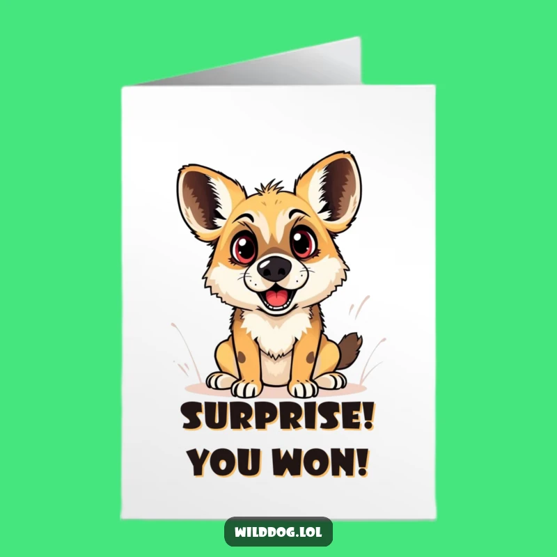 Free Printable Congrats Card: Surprised Dog's Reaction, Funny Downloadable Gift