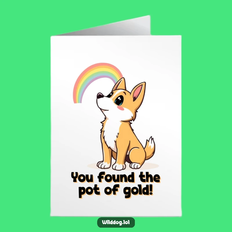 Free Printable Rainbow Dog Congrats Card - Hopeful DIY Downloadable