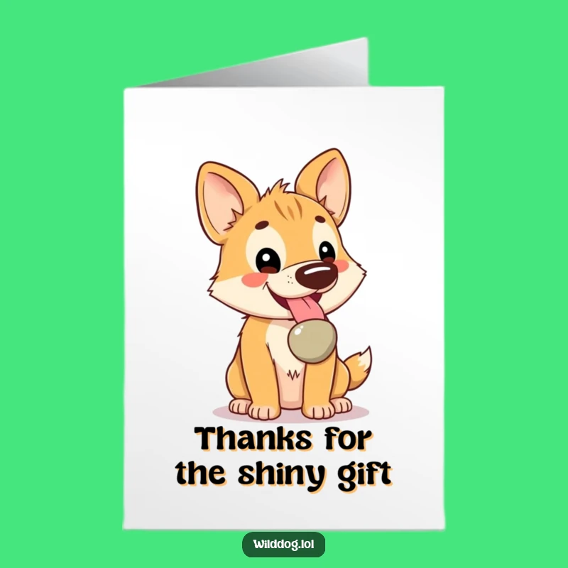 Free Printable Kawaii Dog Thank You Card: Pebble Gratitude Downloadable