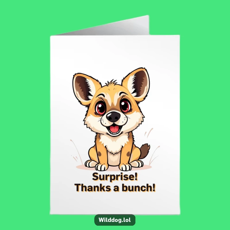Free Printable Thank You Card: Surprised Dog's Gratitude, Funny Downloadable Gift
