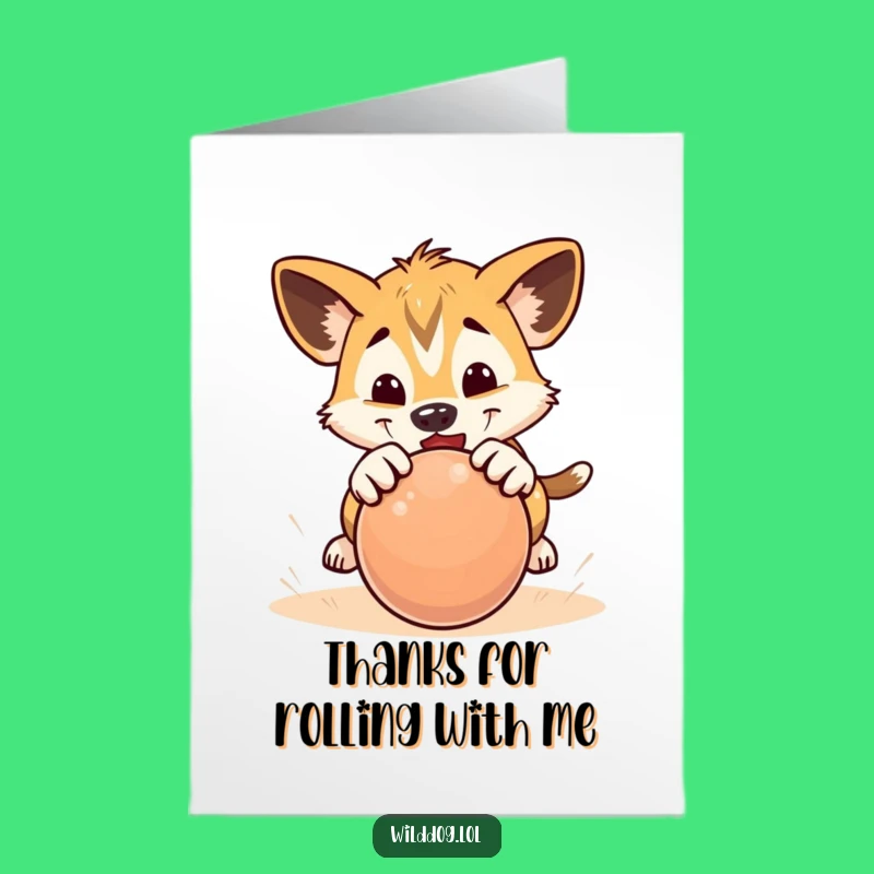 Playful Puppy Thank You Card - Free Printable Doggy Gratitude Downloadable Gift