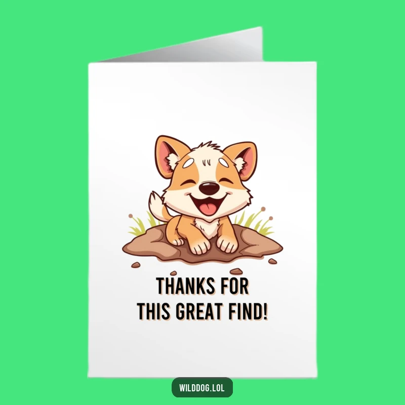 Free Printable Thank You Card: Joyful Dog Digging! A Heartfelt Downloadable Gift