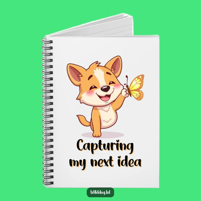 Funny Dog Butterfly Idea Notebook: Capture Your Thoughts with Humorous Flair, Great Funny Gift