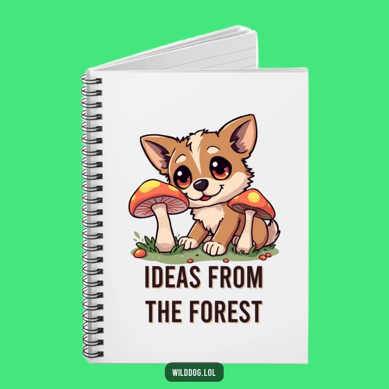 Funny Dog Notebook: Mushroom Discovery Journal, Jot Down Ideas with Humor