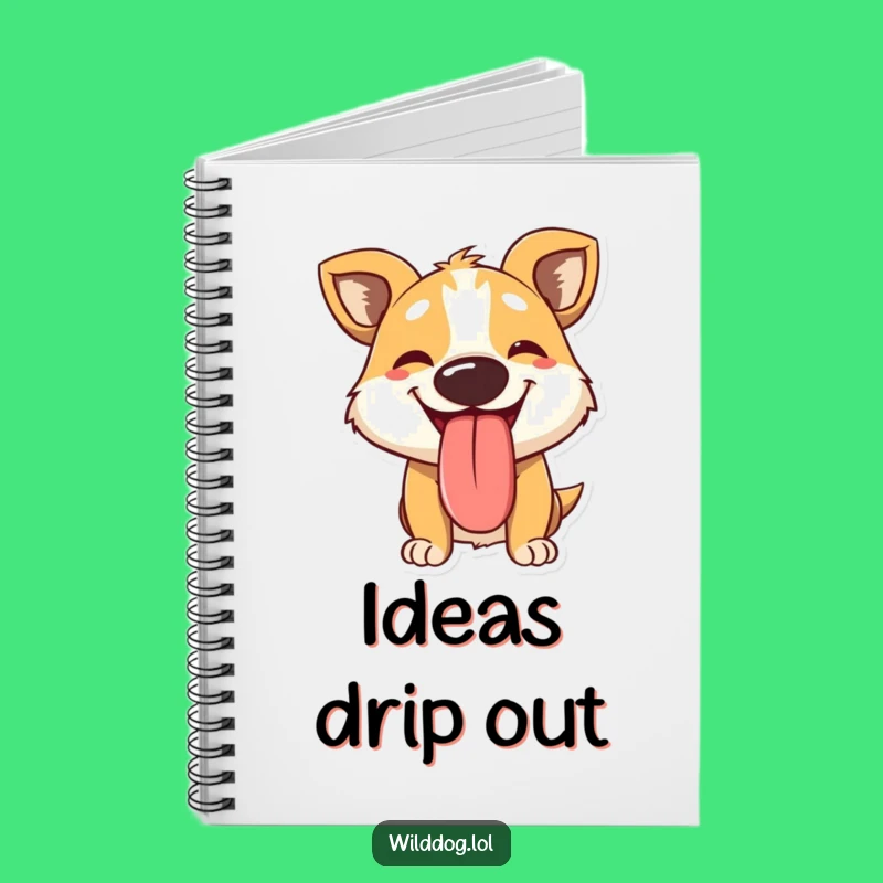 Funny Panting Wild Dog Notebook: Jot Down Ideas with This Tongue-Out Journal!