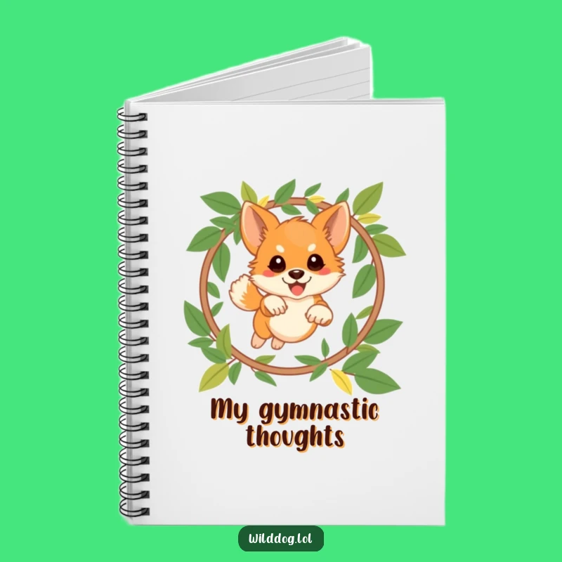 Funny Wild Dog Notebook: Leaping Pup Journal, Ideal Playful Gift!