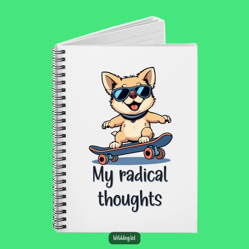 Funny Wild Dog Notebook: Skater Journal, Perfect for Cool Notes
